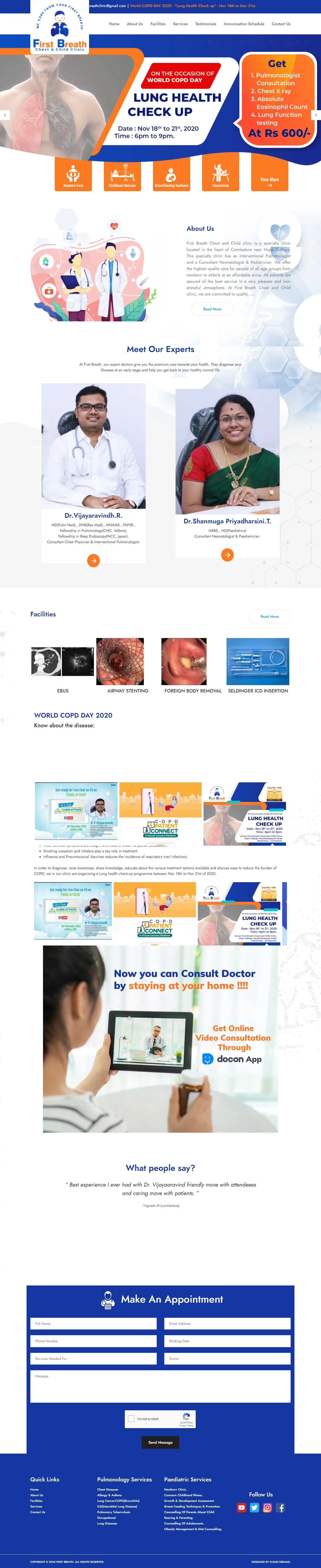 First Breath website