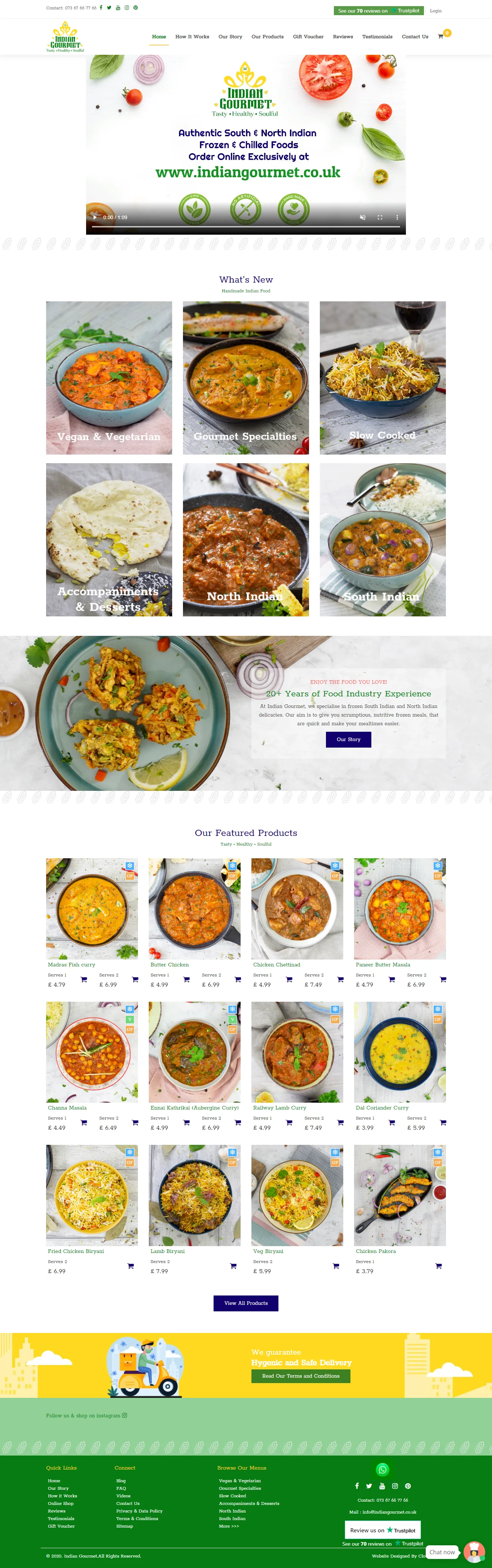 Indian Gourmet e-commerce website