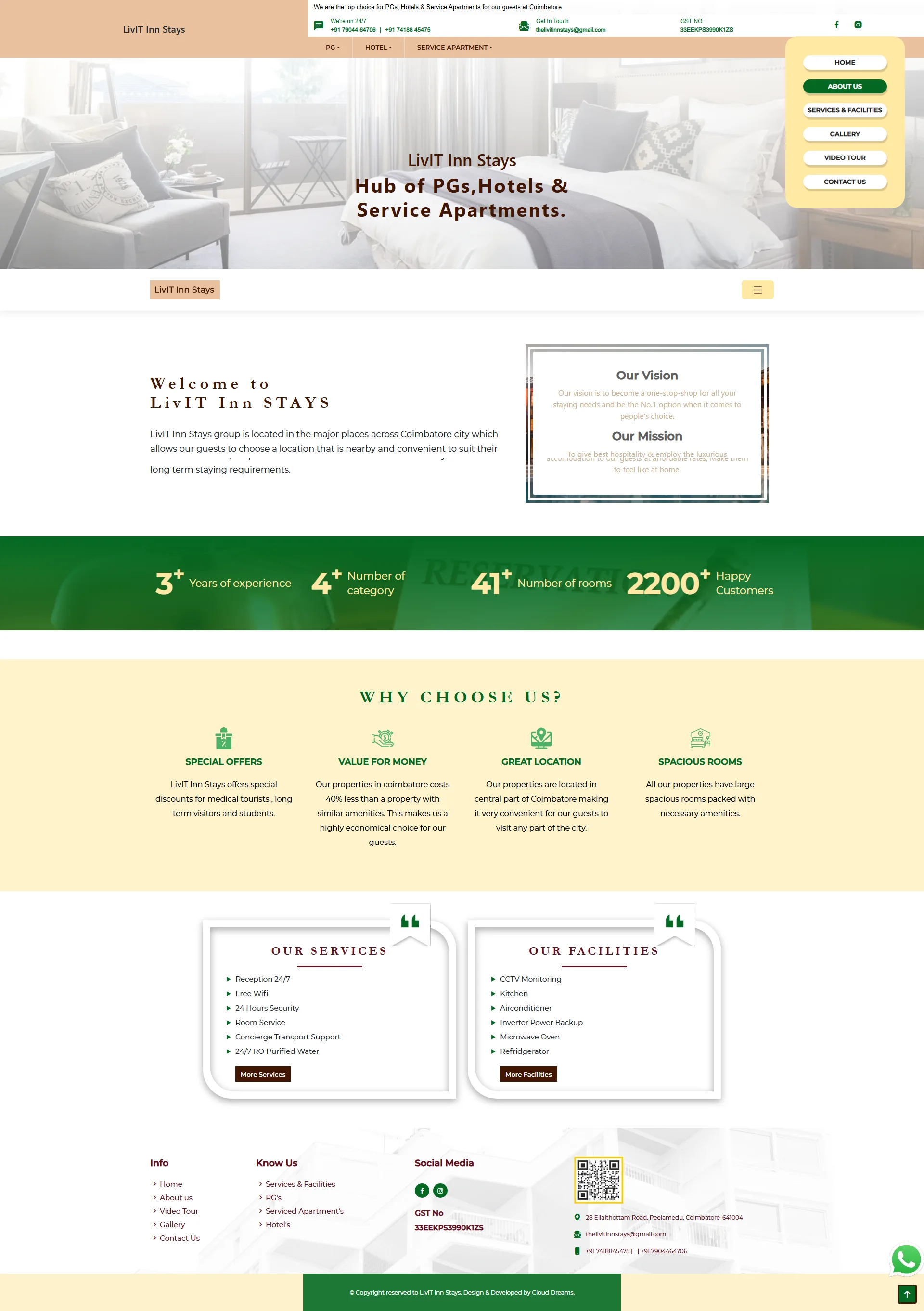Livin Stay website