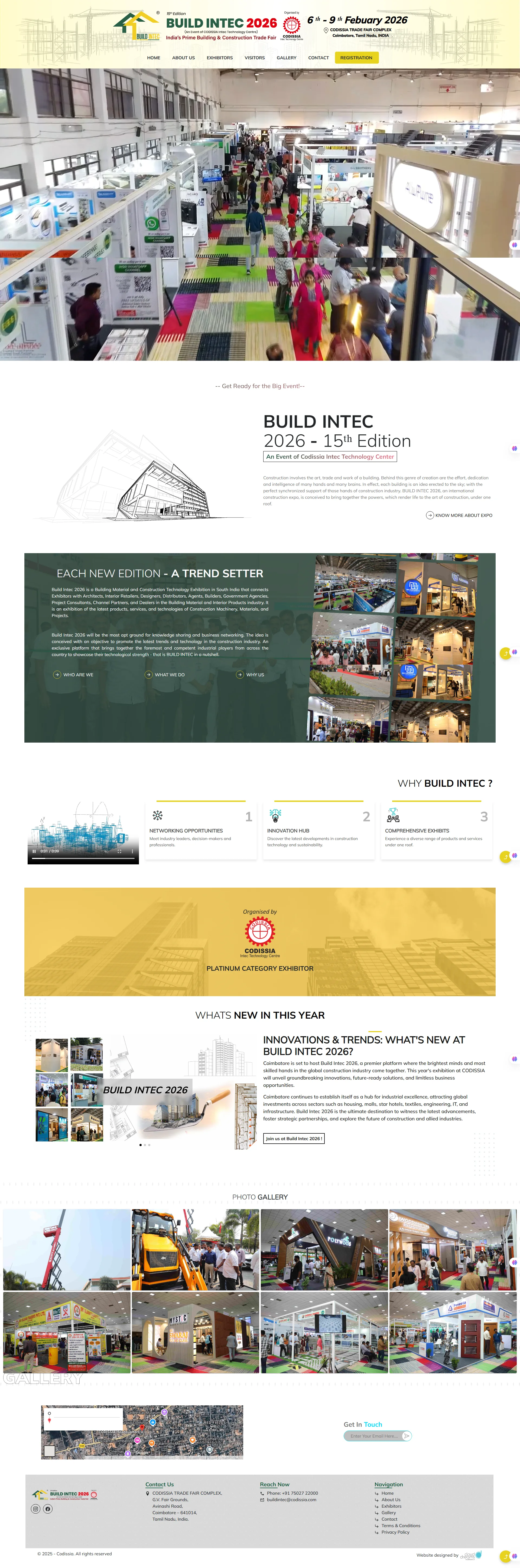 Buildintec website interface